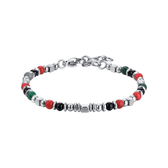 PULSERA DE ACERO PARA BEBÉ CON PIEDRAS MULTICOLORES