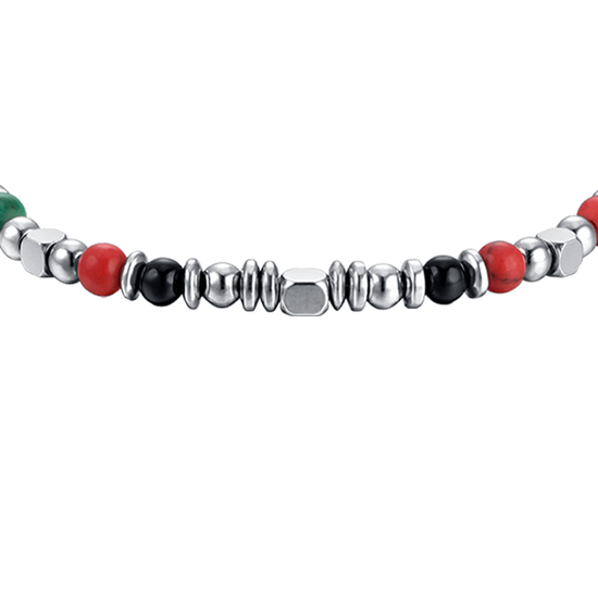 PULSERA DE ACERO PARA BEBÉ CON PIEDRAS MULTICOLORES