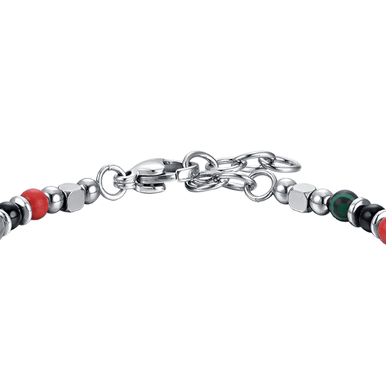 PULSERA DE ACERO PARA BEBÉ CON PIEDRAS MULTICOLORES