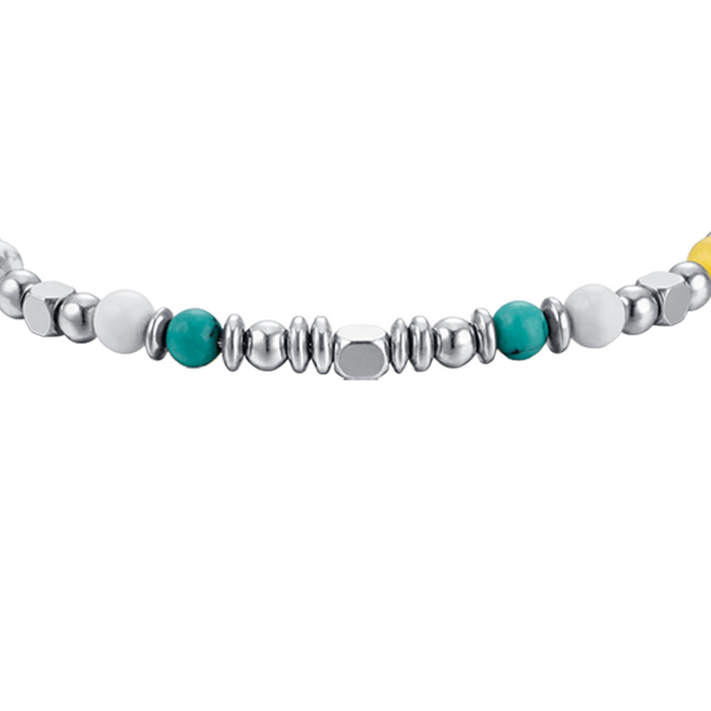 PULSERA DE ACERO PARA BEBÉ CON PIEDRAS MULTICOLORES