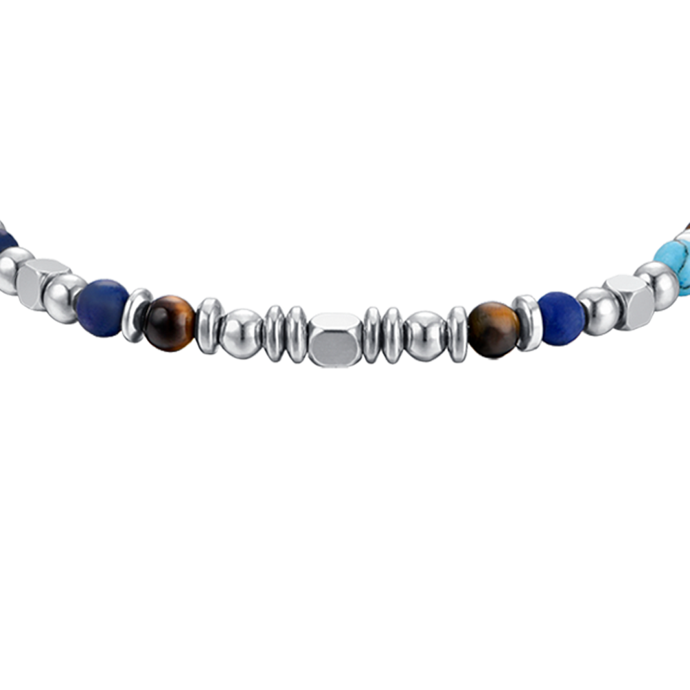 PULSERA DE ACERO PARA BEBÉ CON PIEDRAS MULTICOLORES