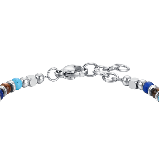 PULSERA DE ACERO PARA BEBÉ CON PIEDRAS MULTICOLORES