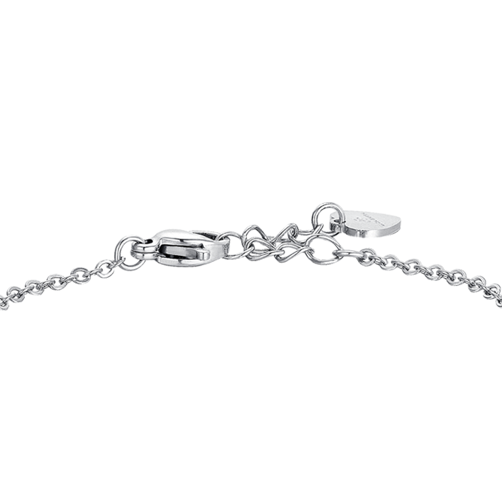 PULSERA DE ACERO ESMALTADO ROSA NIÑA