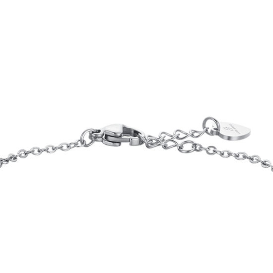 Carica immagine nella Galleria BRACCIALE BAMBINA IN ACCIAIO SMALTO ROSA E PIASTRA
