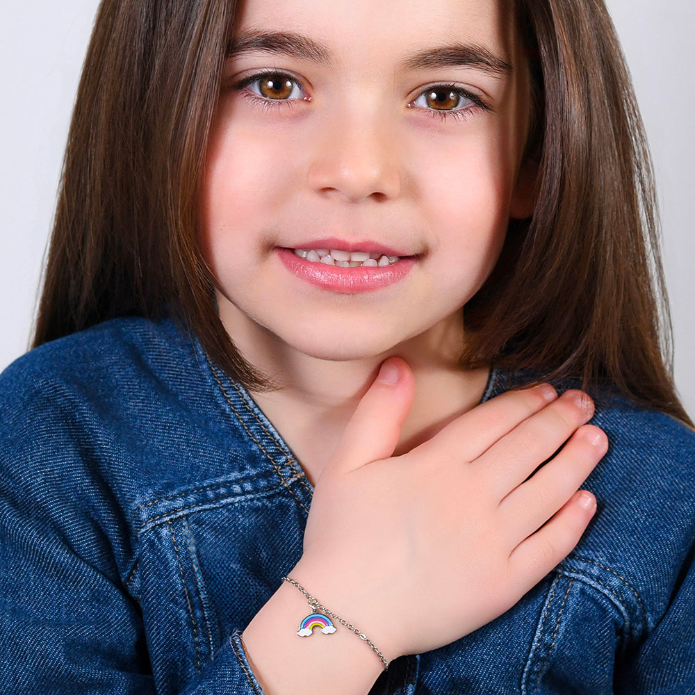 PULSERA ARCO IRIS ACERO NIÑA