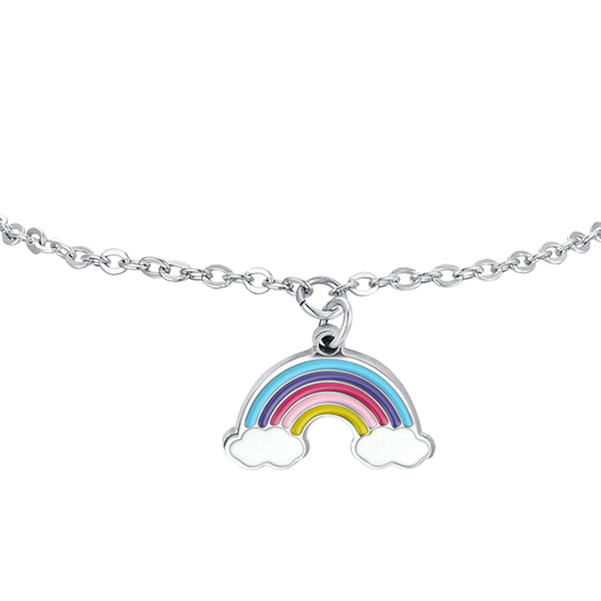 BRACCIALE BAMBINA IN ACCIAIO CON ARCOBALENO Luca Barra