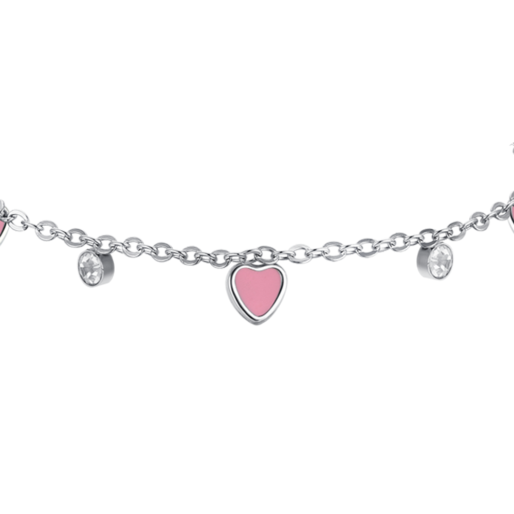 PULSERA DE ACERO NIÑA CON CORAZÓN