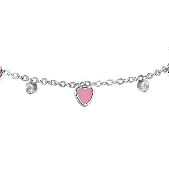 PULSERA DE ACERO NIÑA CON CORAZÓN