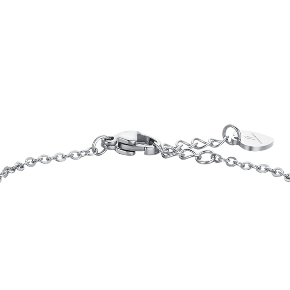 PULSERA DE ACERO NIÑA CON CORAZÓN Y PLACA