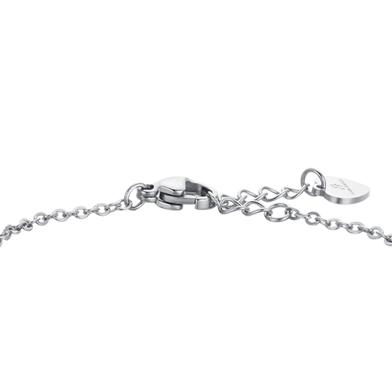 PULSERA DE ACERO NIÑA CON CORAZÓN Y PLACA