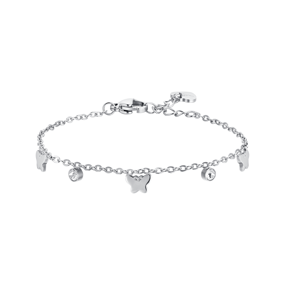 PULSERA DE ACERO PARA NIÑA CON MARIPOSAS