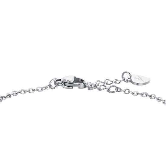 PULSERA DE ACERO NIÑA CON MARIPOSAS Y PLACA