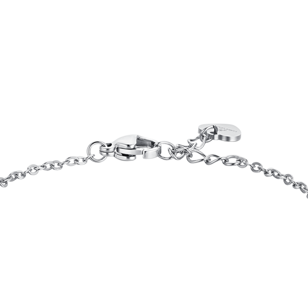 PULSERA ACERO NIÑA CORAZONES Y CRISTALES