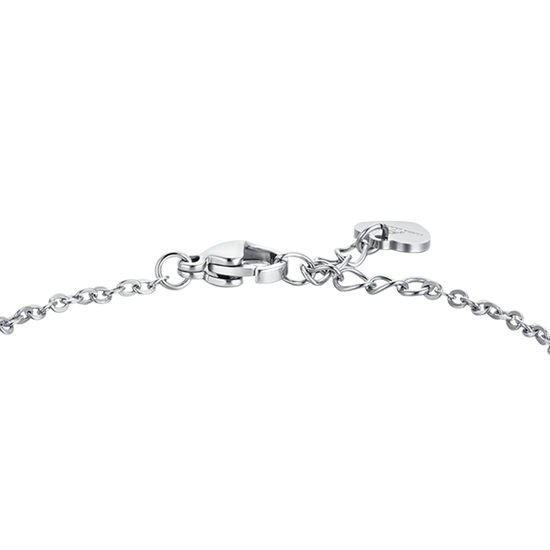 PULSERA ACERO NIÑA CORAZONES Y CRISTALES