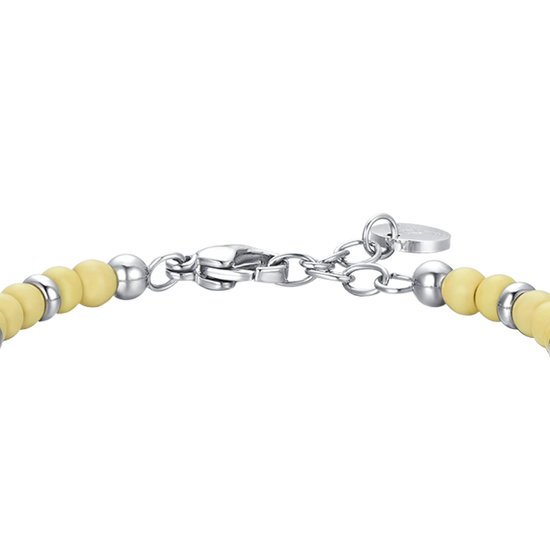PULSERA RUDDER BABY DE ACERO CON PIEDRAS AMARILLAS