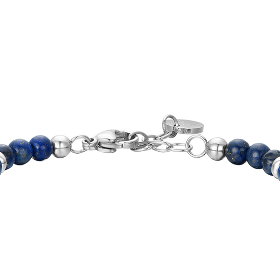 PULSERA BEBE ANCLA DE ACERO CON PIEDRAS AZULES
