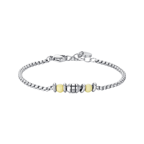 PULSERA BEBE ACERO PIEDRAS AMARILLAS