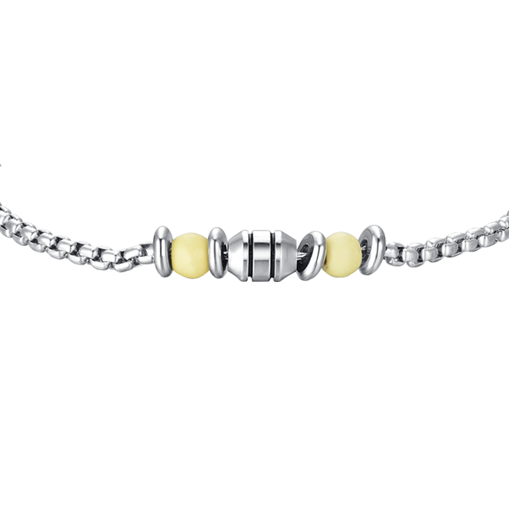 PULSERA BEBE ACERO PIEDRAS AMARILLAS