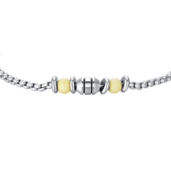 PULSERA BEBE ACERO PIEDRAS AMARILLAS