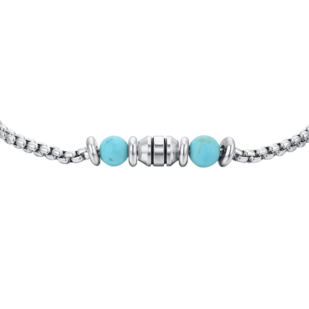 PIEDRAS DE TURQUESA PULSERA DE ACERO BEBÉ