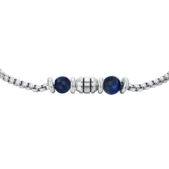 PULSERA BEBE ACERO PIEDRAS AZULES