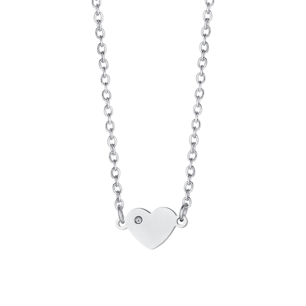 COLLAR DE NIÑA DE ACERO CON CORAZÓN