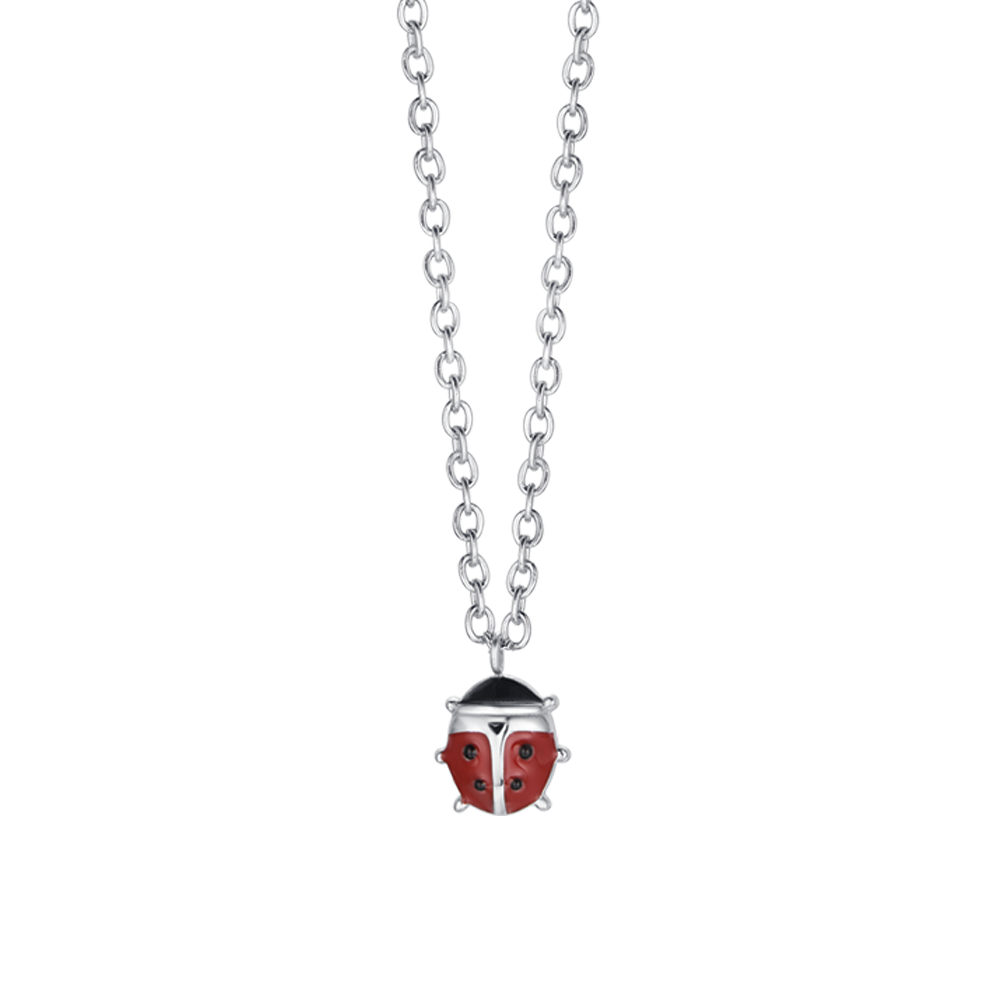 COLLAR DE ACERO PARA NIÑA CON MARIQUITA