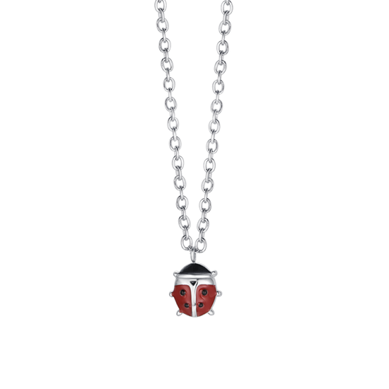COLLAR DE ACERO PARA NIÑA CON MARIQUITA