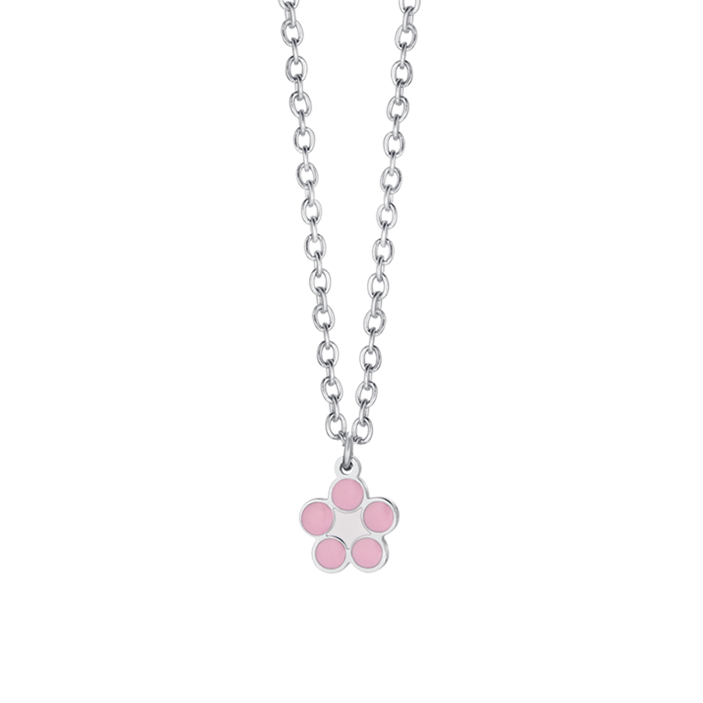 COLLAR DE NIÑA DE ACERO CON FLOR