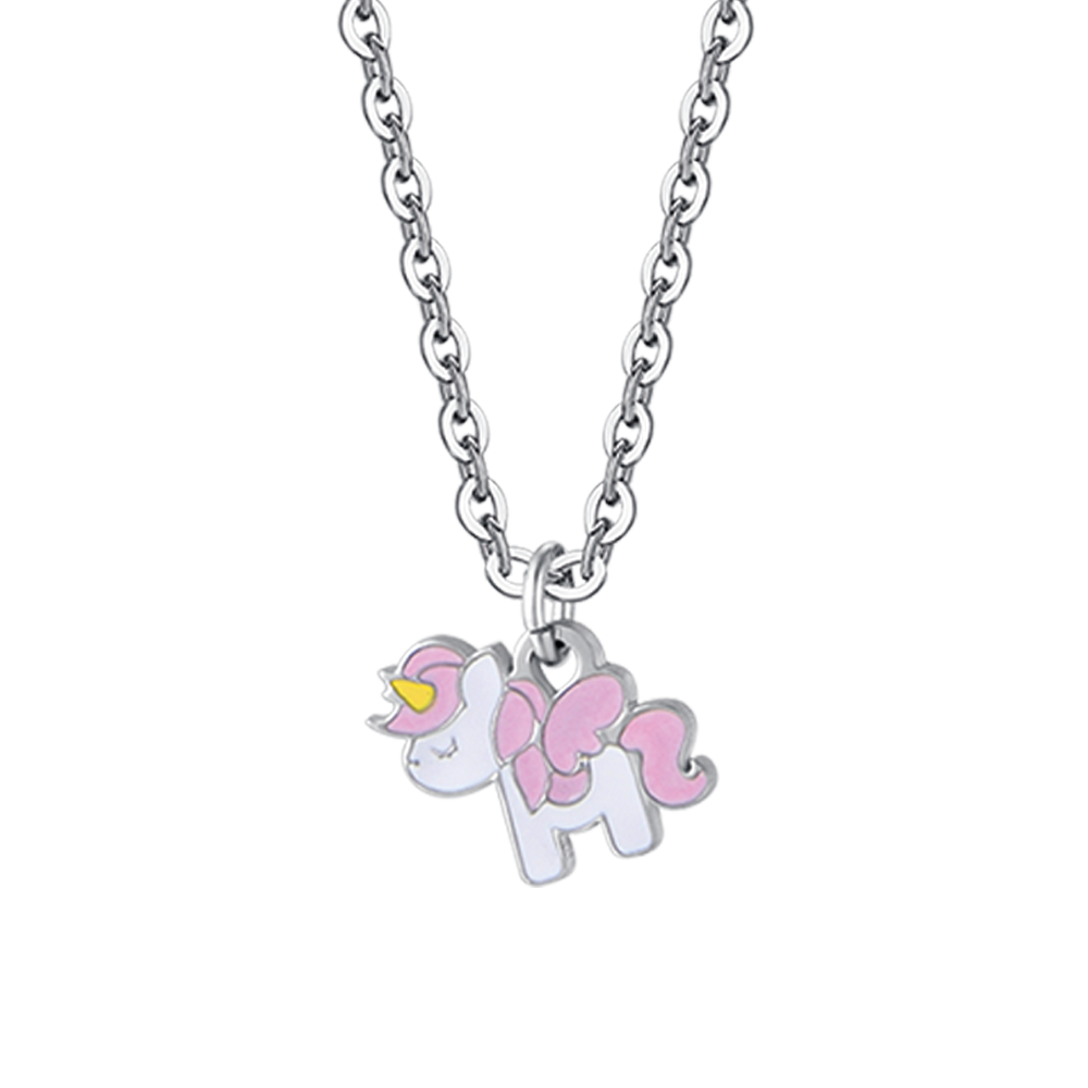 COLLAR DE NIÑA DE ACERO CON UNICORNIO