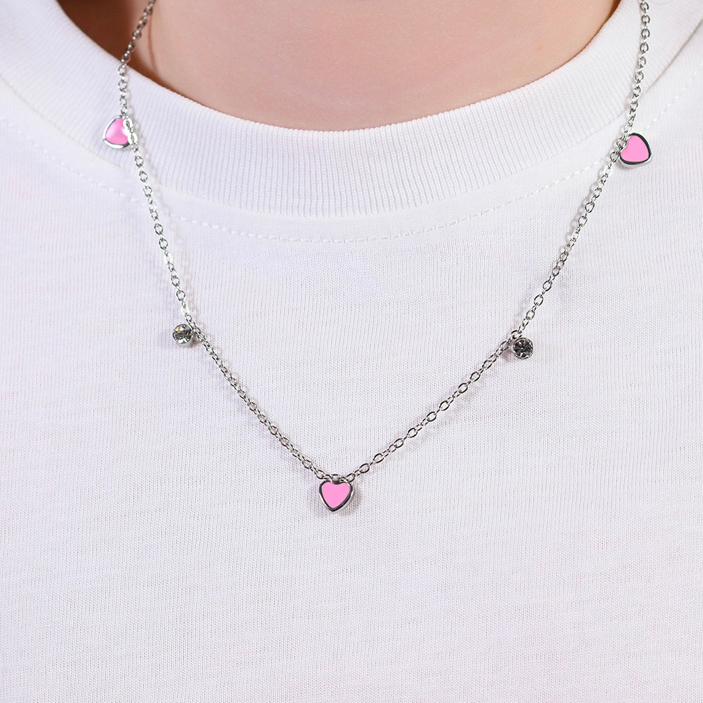 COLLAR DE ACERO CORAZÓN NIÑA