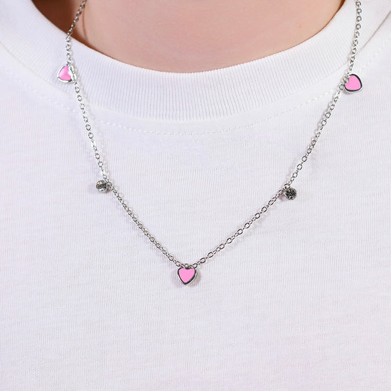 COLLAR DE ACERO CORAZÓN NIÑA
