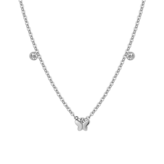 COLLAR DE ACERO PARA NIÑA CON MARIPOSAS