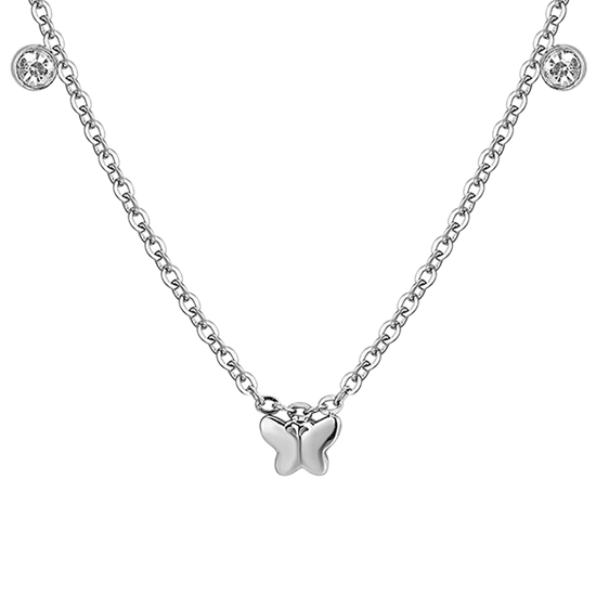 COLLAR DE ACERO PARA NIÑA CON MARIPOSAS