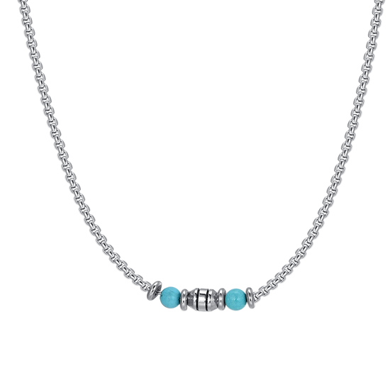 PIEDRAS DE TURQUESA COLLAR DE ACERO BEBÉ