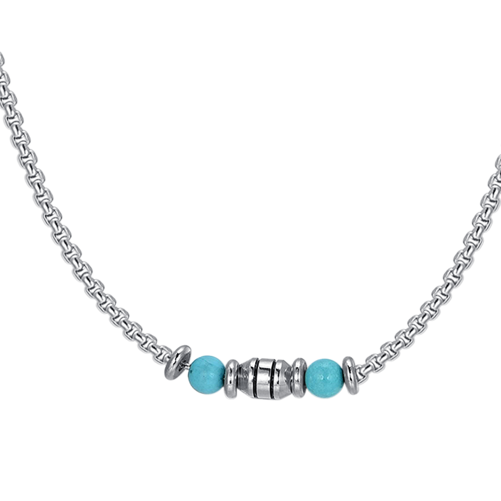 PIEDRAS DE TURQUESA COLLAR DE ACERO BEBÉ