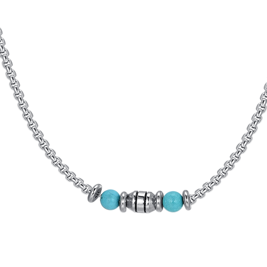 PIEDRAS DE TURQUESA COLLAR DE ACERO BEBÉ