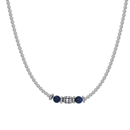 COLLAR BEBE ACERO PIEDRAS AZULES