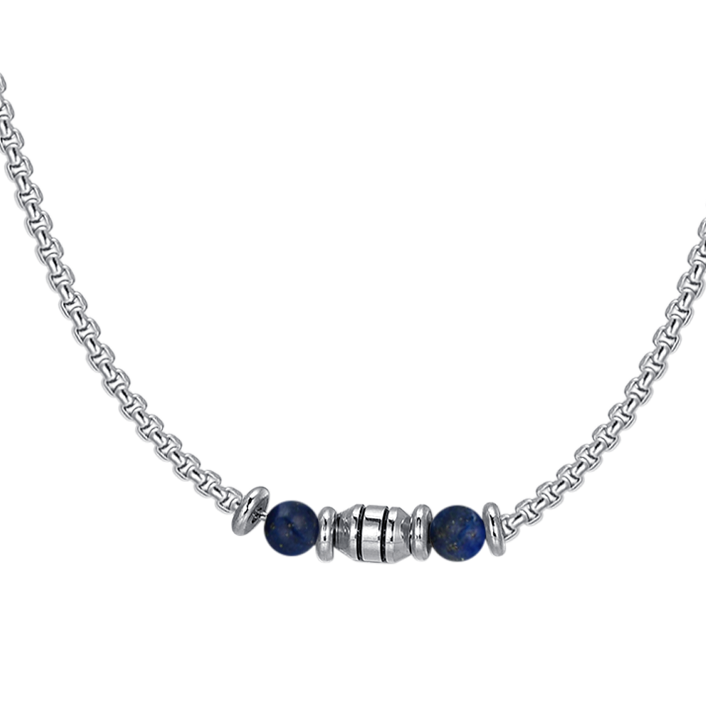 COLLAR BEBE ACERO PIEDRAS AZULES