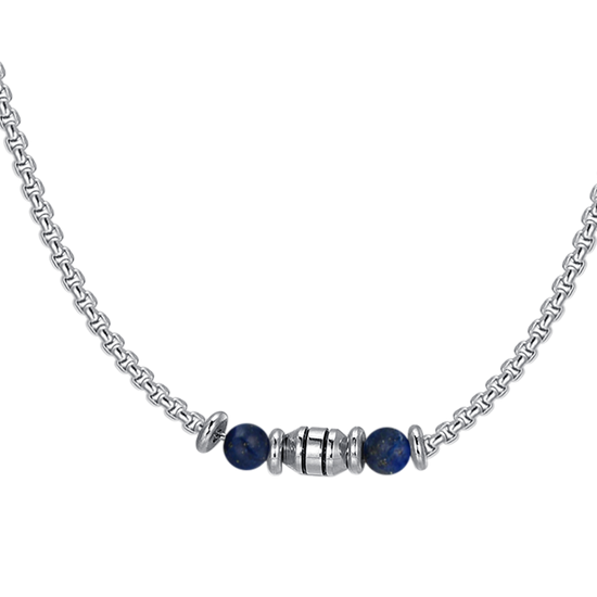 COLLAR BEBE ACERO PIEDRAS AZULES