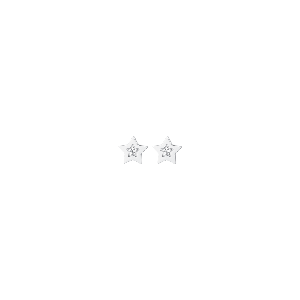 NIÑA PENDIENTES DE ACERO CON ESTRELLA