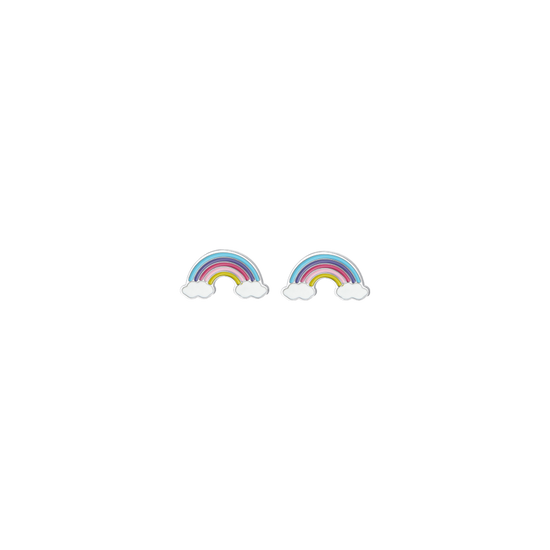 PENDIENTES ARCO IRIS ACERO NIÑA