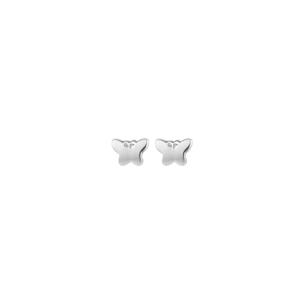 NIÑA PENDIENTES DE ACERO CON MARIPOSAS
