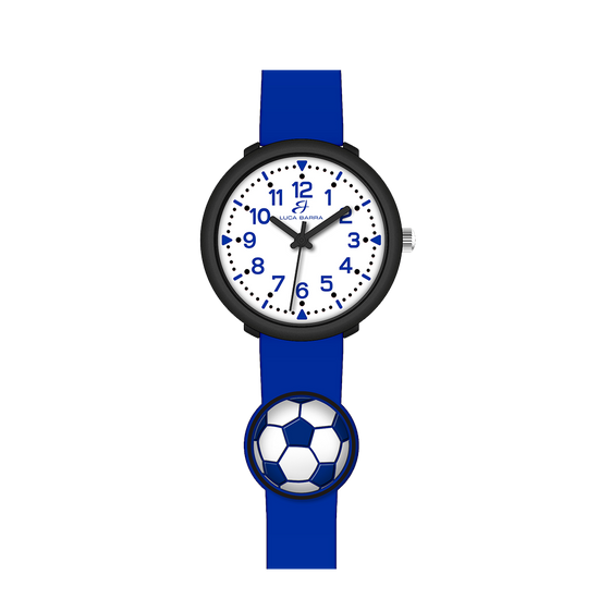 OROLOGIO BAMBINO BLU CON PALLONE
