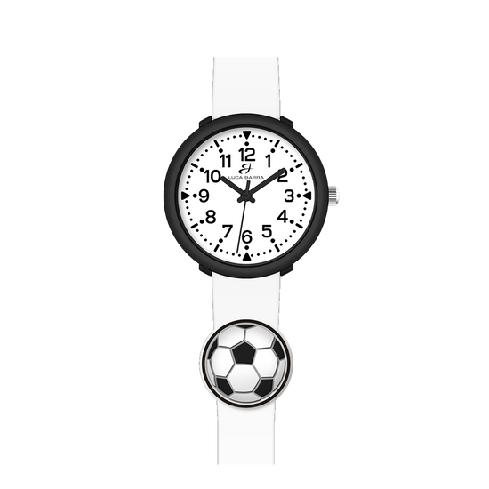 OROLOGIO BAMBINO BIANCO CON PALLONE