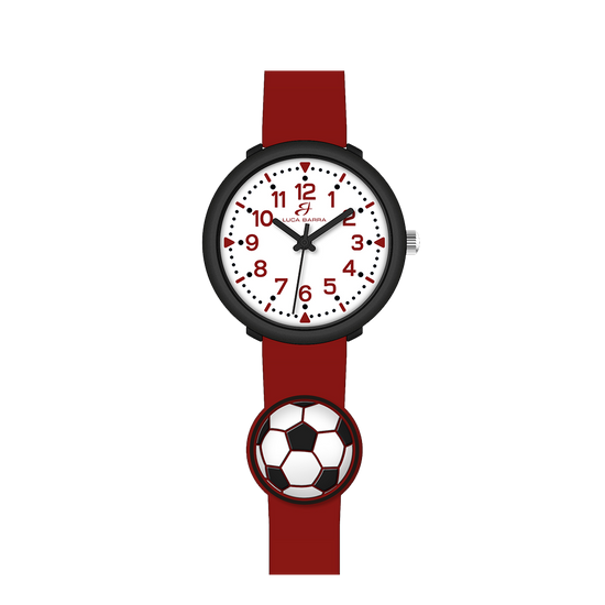 OROLOGIO BAMBINO ROSSO CON PALLONE