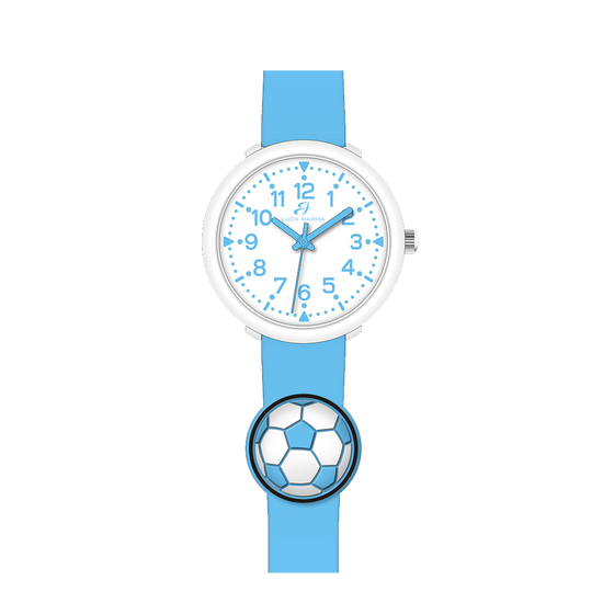 OROLOGIO BAMBINO AZZURRO CON PALLONE