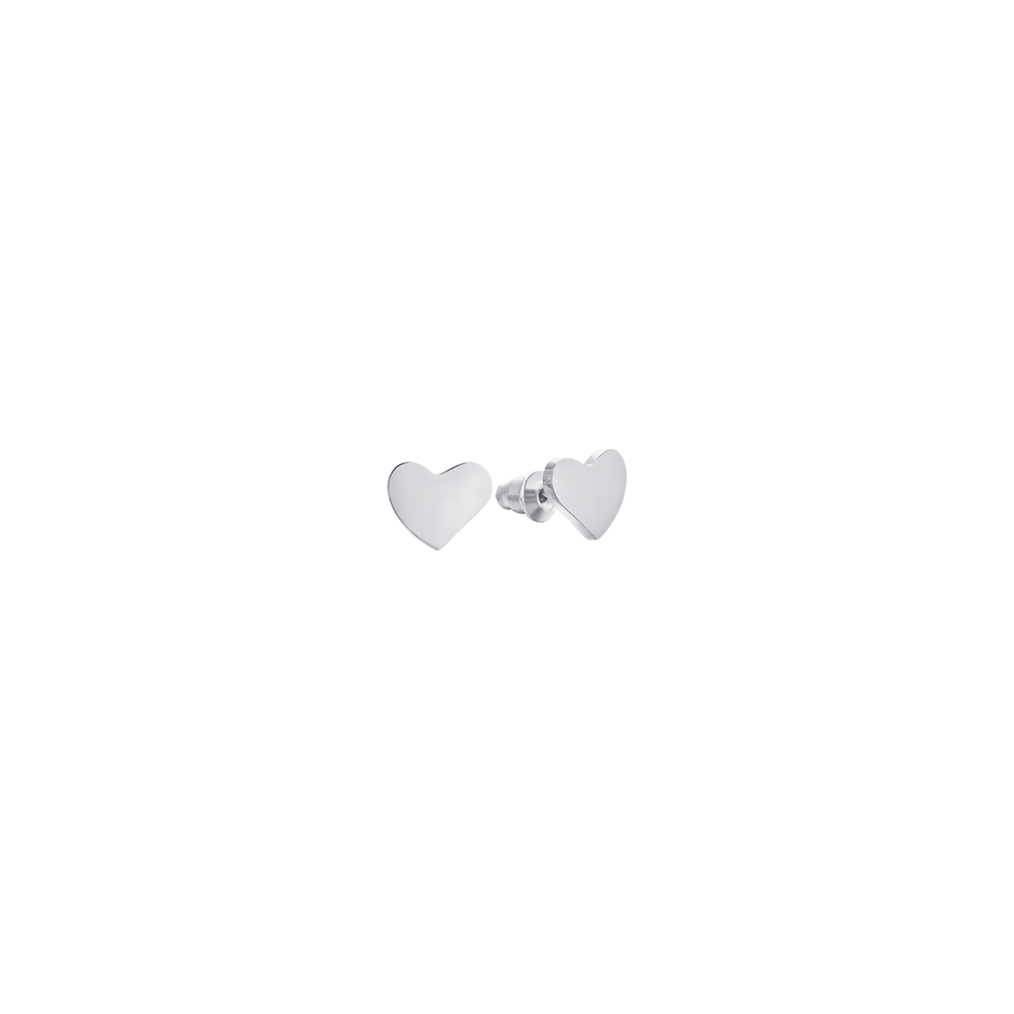 PENDIENTES DE ACERO CON CORAZONES