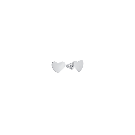PENDIENTES DE ACERO CON CORAZONES