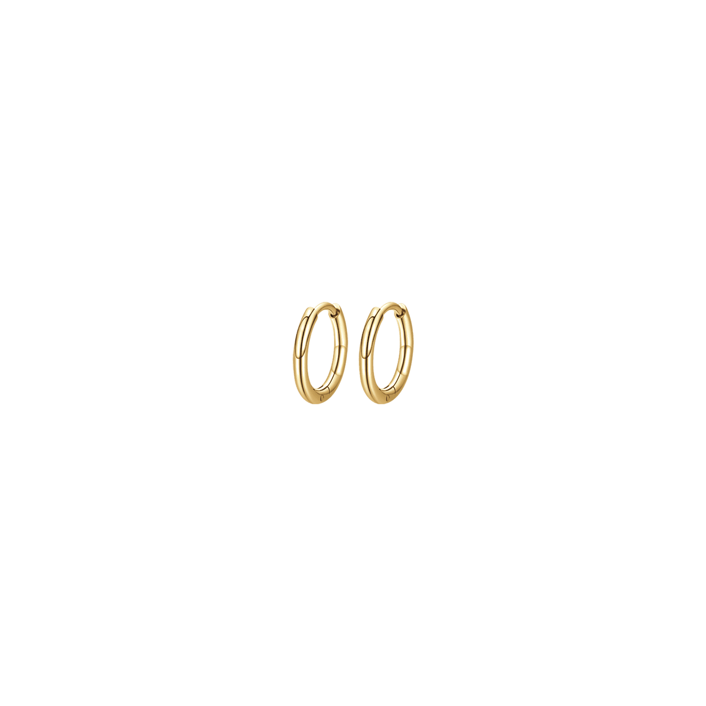 PENDIENTES DE ARO DE ACERO DORADO DE 16 MM PARA MUJER